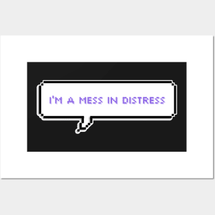 Im a mess in distress - Lesserafim Posters and Art